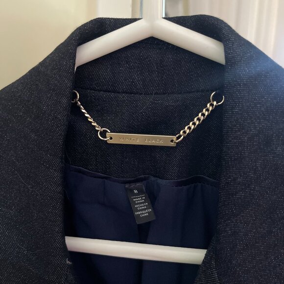 White House Black Market- Sequin Tweed Moto Jacket (size 8) - Picture 3 of 3